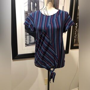 Women’s Navy Striped Tie-Hem Top - Blue & Red
Brand:  ACOS & A
Size S
